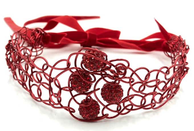 alambrismo chocker rojo