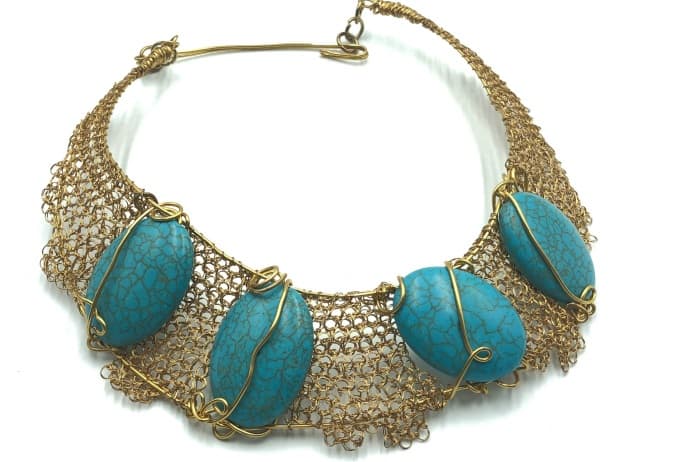 alambrismo collar en punto peruano